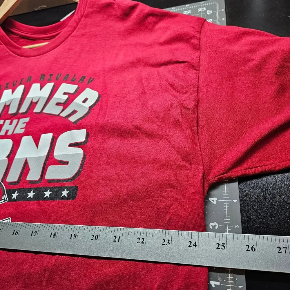 Oklahoma University OU T-Shirt 2X Champion Red Hammer the Horns Boomer Sooners - Picture 8 of 9
